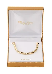 Hollow Intertwined Links Chain Necklace in 14K Yellow Gold