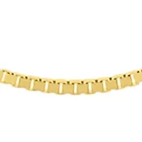 Solid Box Chain Necklace in 14K Yellow Gold