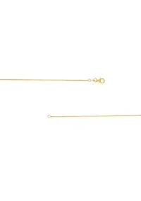 Solid Box Chain Necklace in 14K Yellow Gold