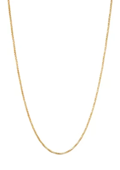 Solid Twist Box Chain in 14K Yellow Gold