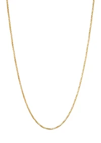 Solid Twist Box Chain in 14K Yellow Gold