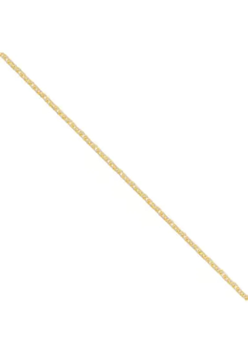 Solid Wheat Chain in 14K Yellow Gold