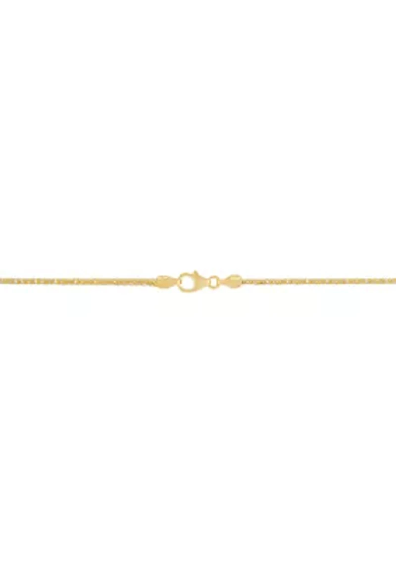 Solid Wheat Chain in 14K Yellow Gold