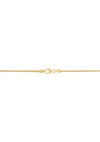 Solid Wheat Chain in 14K Yellow Gold