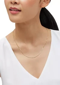Solid Wheat Chain in 14K Yellow Gold