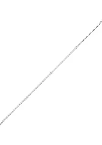 Solid Box Chain Necklace in 14K White Gold
