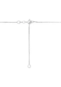 Solid Box Chain Necklace in 14K White Gold