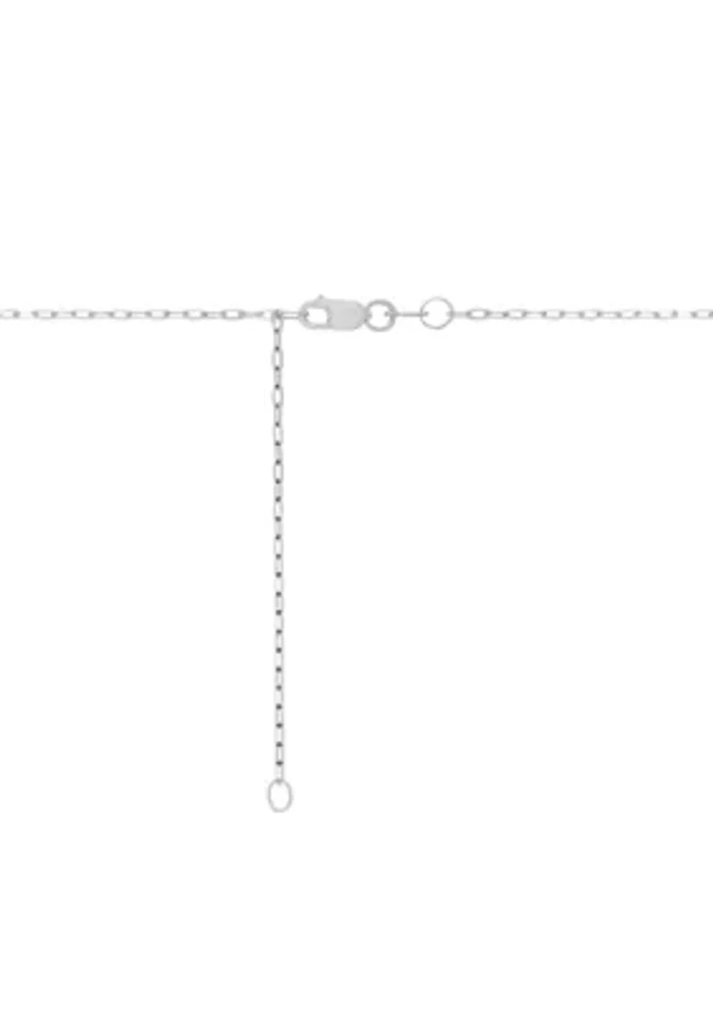 Solid Paperclip Chain in 14K White Gold