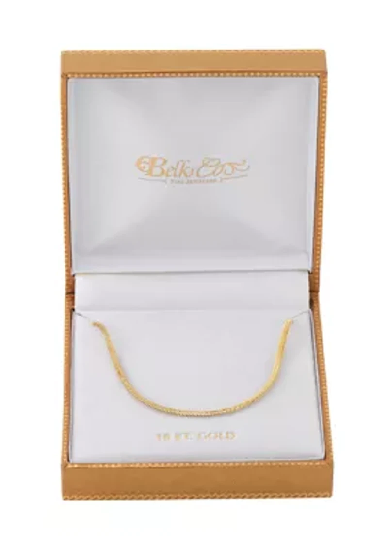 Solid Snake Chain in 14K Yellow Gold