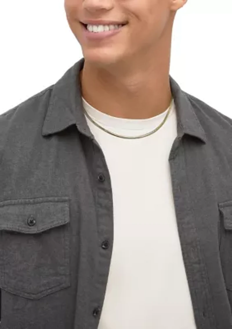 Solid Snake Chain in 14K Yellow Gold