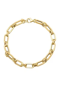 Interlock Chain Bracelet in 14K Yellow Gold