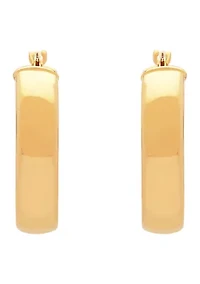 Tube Hoop Earrings in 14K Yellow Gold