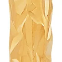 Crystal Cut Tube Hoop Earrings in 14K Yellow Gold
