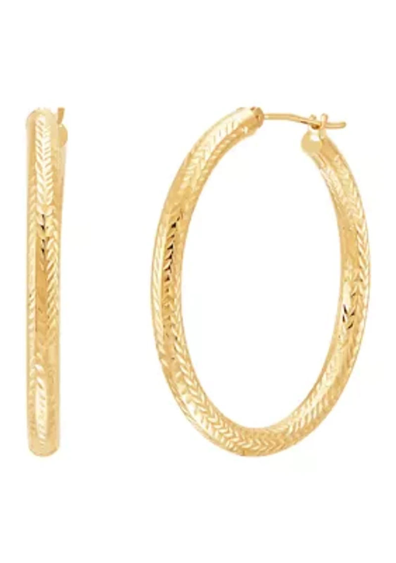 Tube Hoop Earrings in 14K Yellow Gold