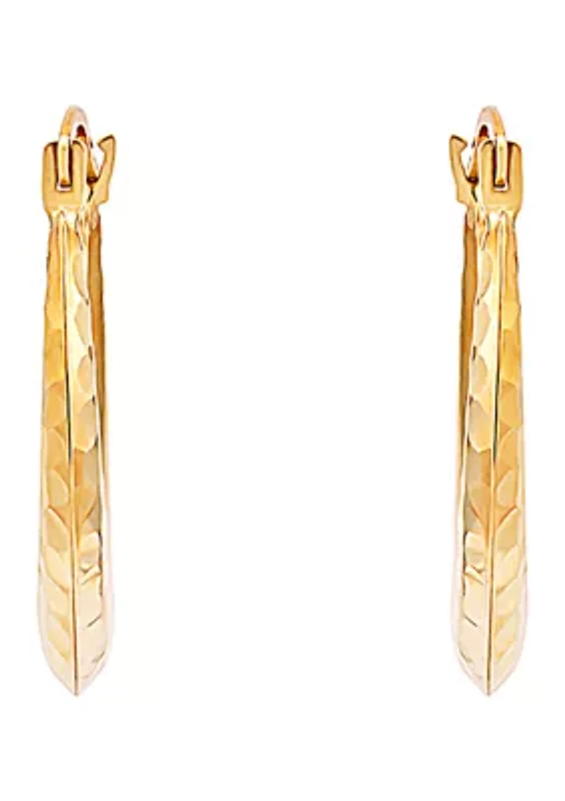 Back to Back Medium Oval Hoop Earrings in 14K Yellow Gold