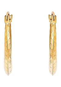 Back to Back Medium Oval Hoop Earrings in 14K Yellow Gold