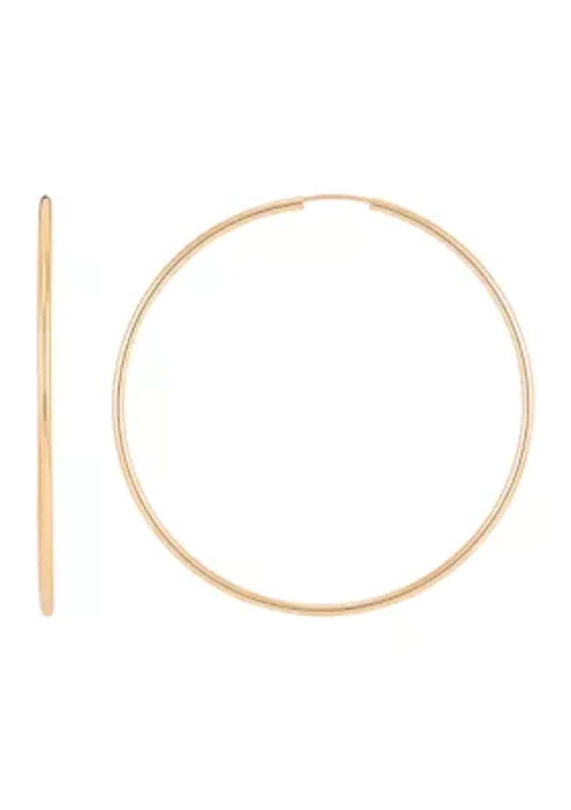 Endless Hoop Earrings in 14K Yellow Gold
