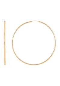 Endless Hoop Earrings in 14K Yellow Gold