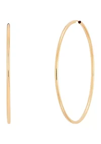Endless Hoop Earrings in 14K Yellow Gold