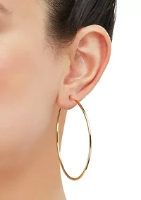 Endless Hoop Earrings in 14K Yellow Gold