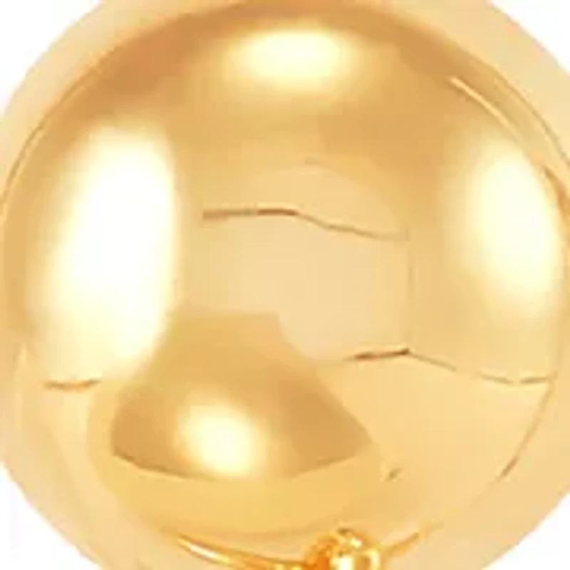 Open Cricle Drop Earrings in 14K Yellow Gold