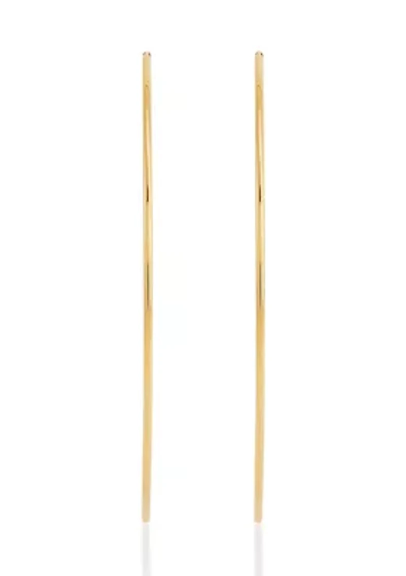 Endless Tube Hoop Earrings in 14K Yellow Gold