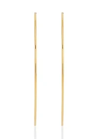 Endless Tube Hoop Earrings in 14K Yellow Gold