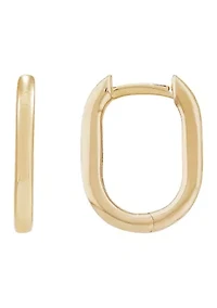 Oval Huggies in 14K Yellow Gold