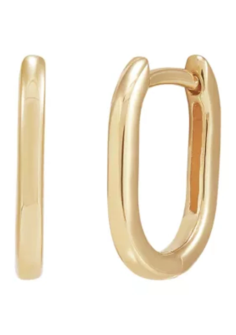 Oval Huggies in 14K Yellow Gold