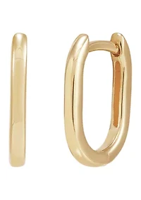 Oval Huggies in 14K Yellow Gold