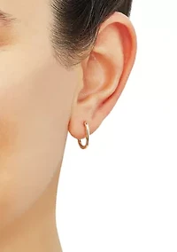 Oval Huggies in 14K Yellow Gold