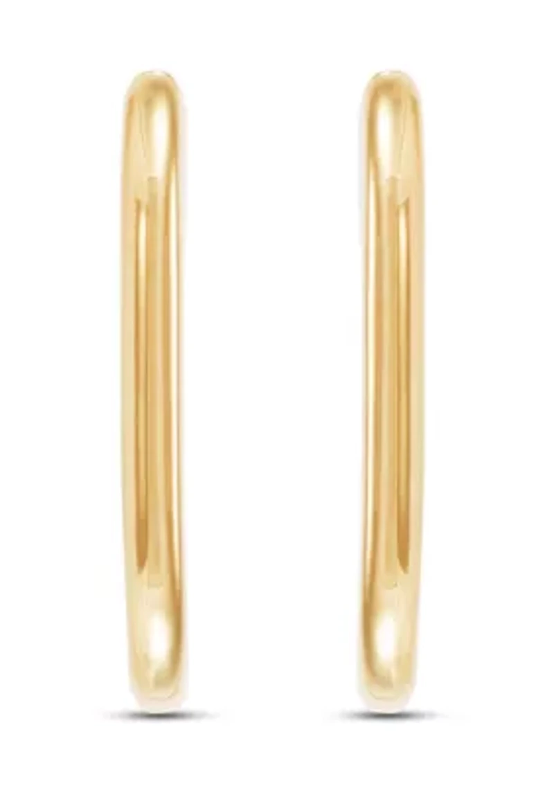 Oval Huggies Earrings in 14K Yellow Gold