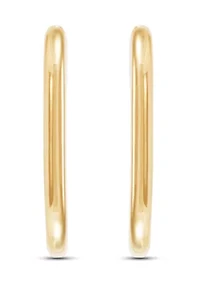 Oval Huggies Earrings in 14K Yellow Gold