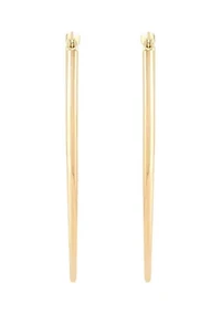 14K Yellow Gold Oval Hoop