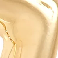 Heart Shape Hoop Earrings in 14K Yellow Gold