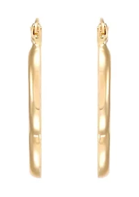 Heart Shape Hoop Earrings in 14K Yellow Gold