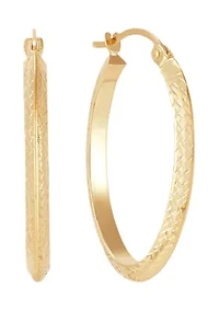 Tube Hoop Earrings in 14K Yellow Gold