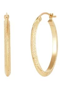 Tube Hoop Earrings in 14K Yellow Gold