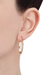 Tube Hoop Earrings in 14K Yellow Gold