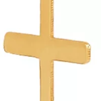 Cross Necklace in 14K Yellow and White and Rose Gold