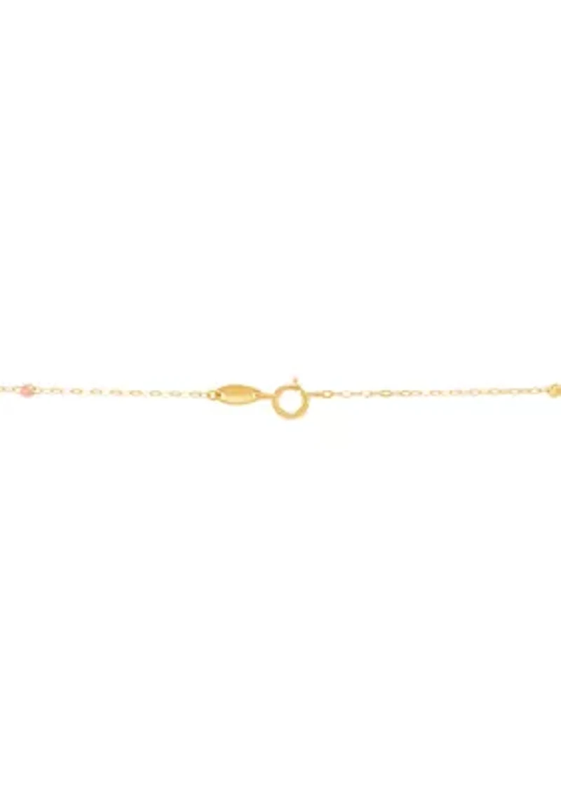 Cross Necklace in 14K Yellow and White and Rose Gold