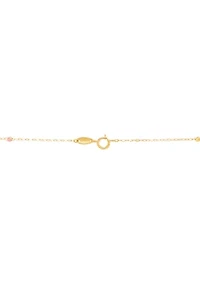Cross Necklace in 14K Yellow and White and Rose Gold
