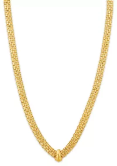 14K Yellow Gold V Shape Necklace