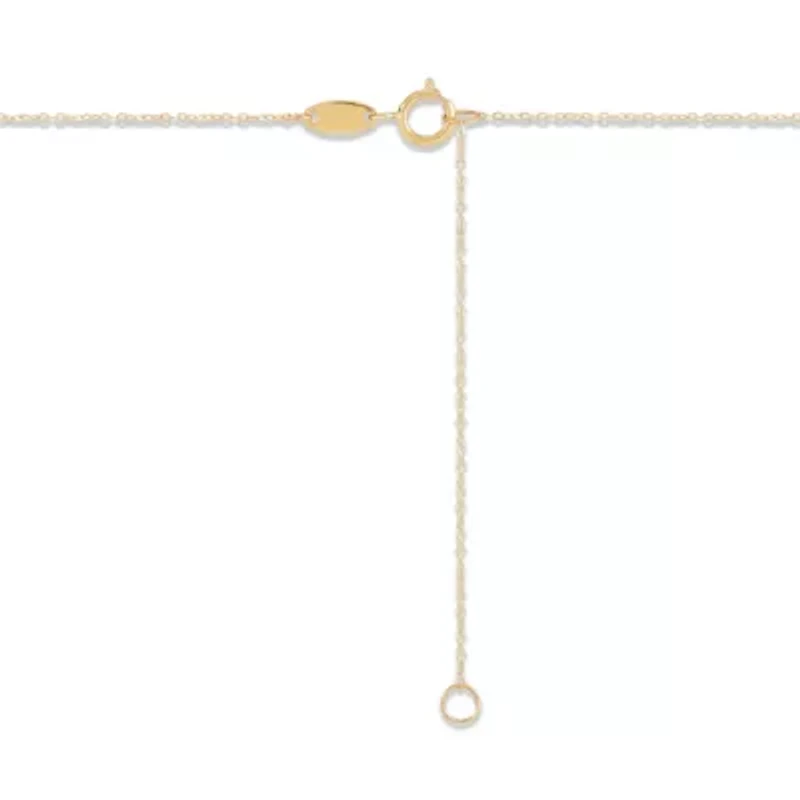14K Yellow Gold Evil Eyes on Cable Chain Necklace
