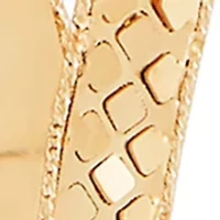 Fact Open Curved Necklace in 14K Yellow Gold in 20" Cable Chain