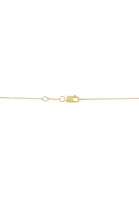 Heart Lariat Necklace in 14K Yellow Gold