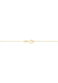 Double Bar with Heart and Mom Necklace in 14K Yellow Gold
