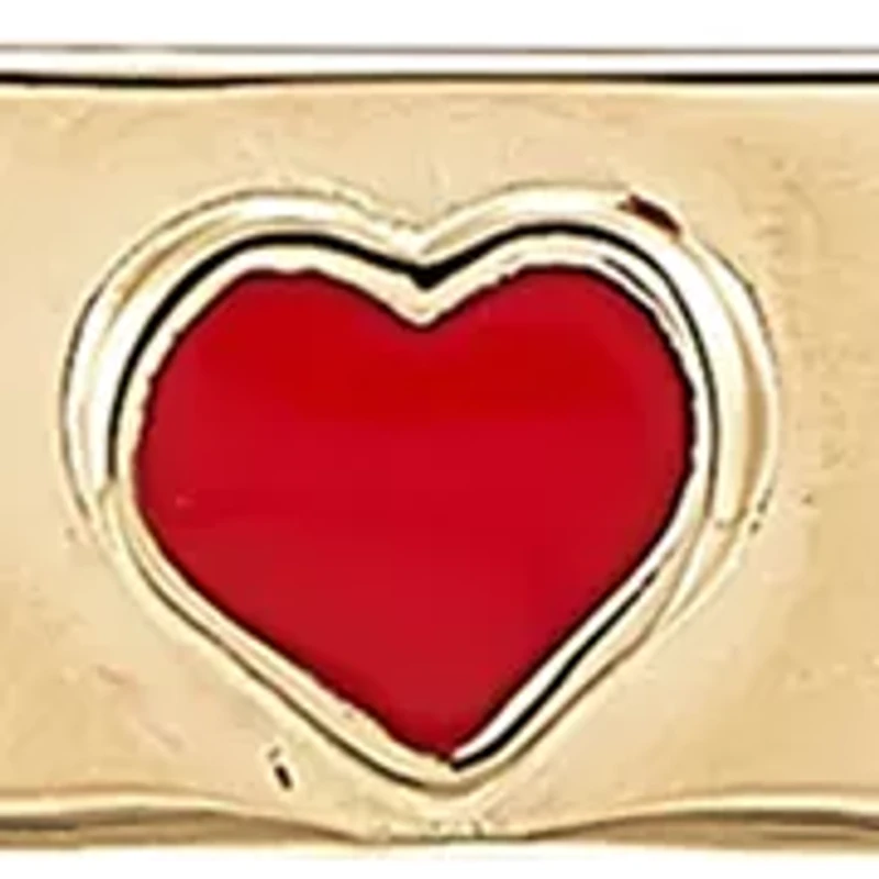 Bar Letter and Heart Necklace in 14K Yellow Gold
