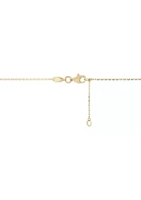 Bar Letter and Heart Necklace in 14K Yellow Gold