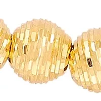 Hollow Disco Beads Necklace in 14K Yellow Gold